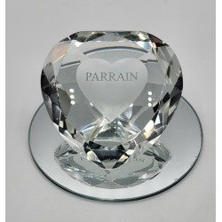 Cœur diamant  parrain miroir