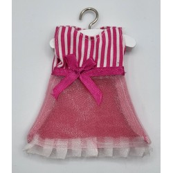 Robe voile lignée fuschia